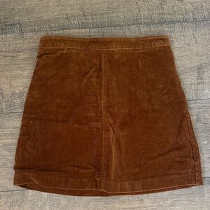 Forever 21 Brown Corduroy Mini Skirt